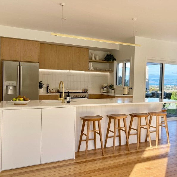 Capsühl Linear | LED Pendant | Brushed Brass