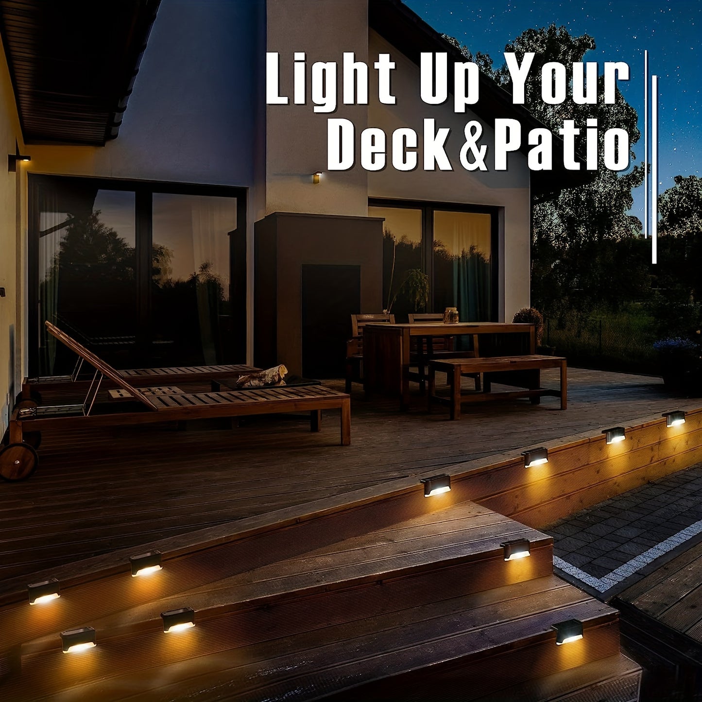 16 Pack Solar Outdoor Garden Lights, Household Garden Arrangement Stairs Deck Lights, Aisle Wall Lights, Rail Decorative Light