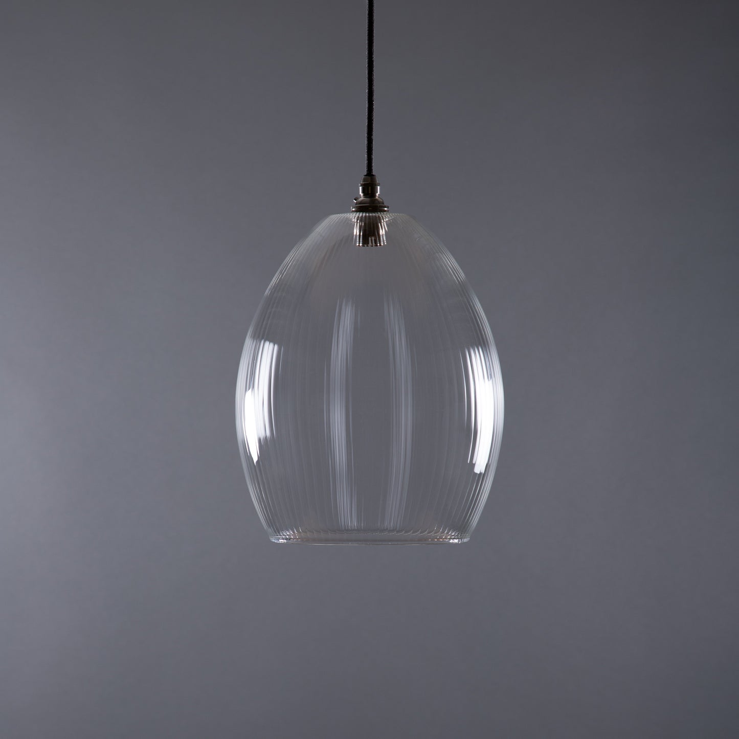Jules Fine Ribbed Glass Pendant