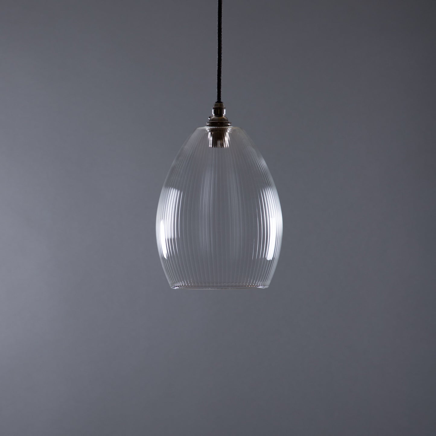 Jules Fine Ribbed Glass Pendant