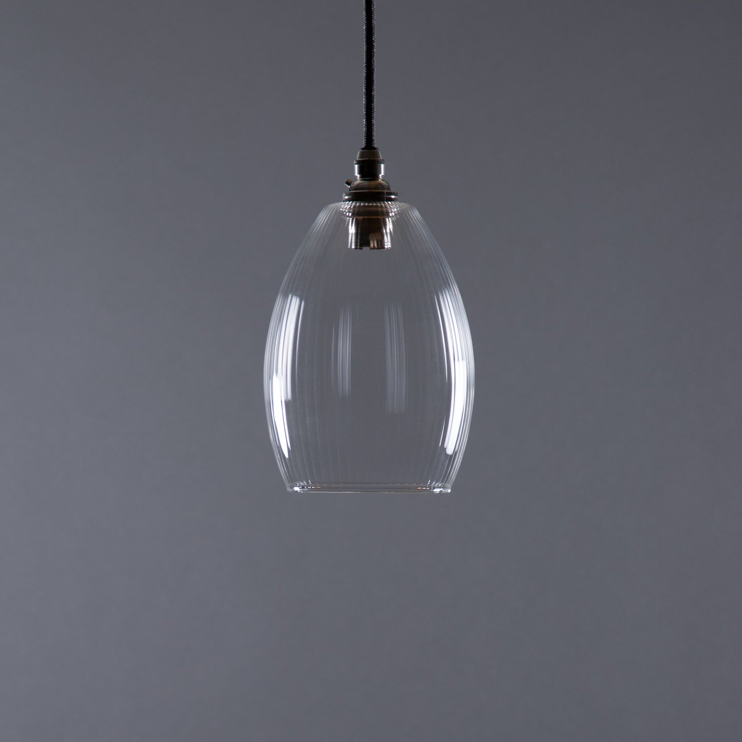 Jules Fine Ribbed Glass Pendant