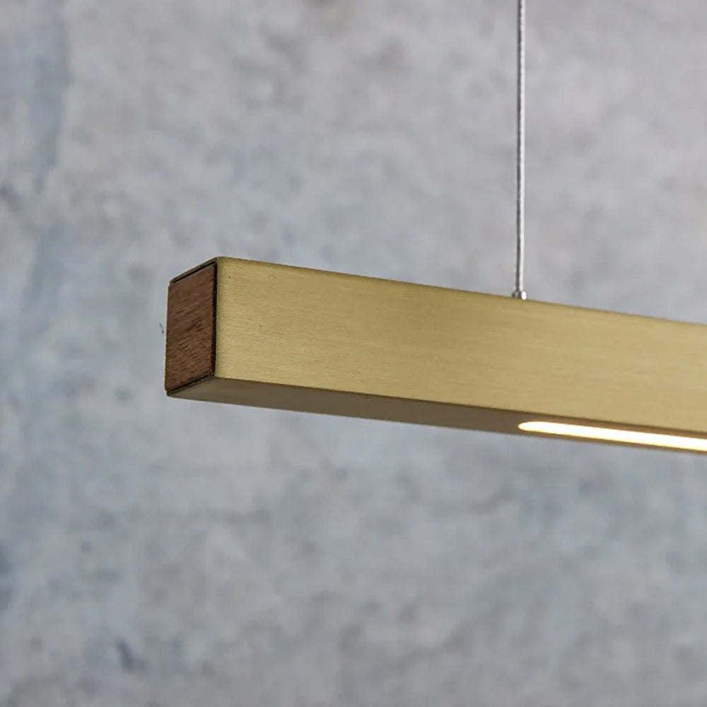 Capsühl Linear | LED Pendant | Brushed Brass