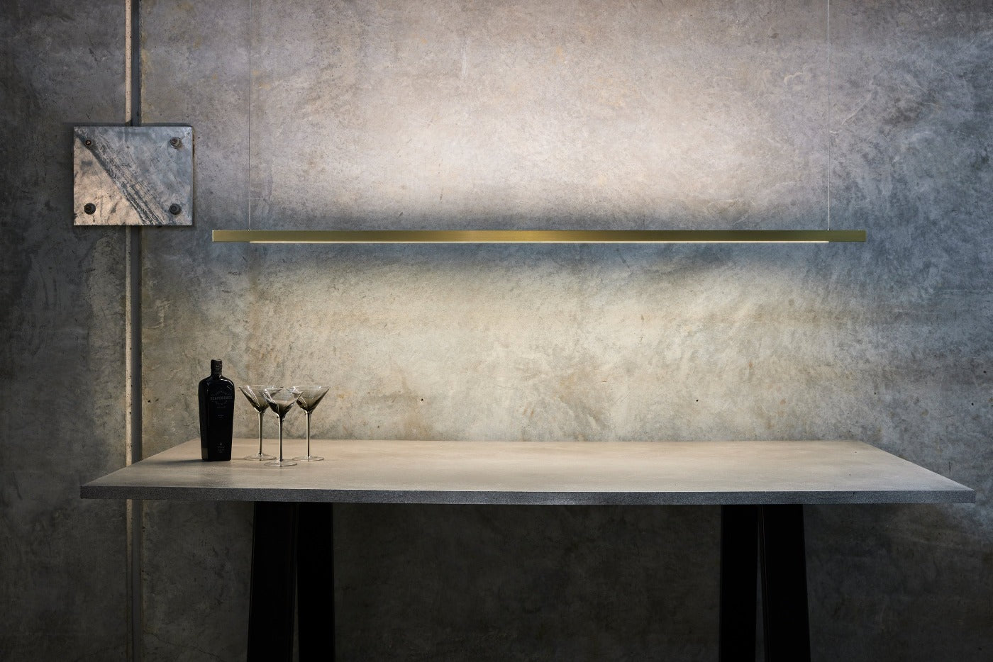 Capsühl Linear | LED Pendant | Brushed Brass