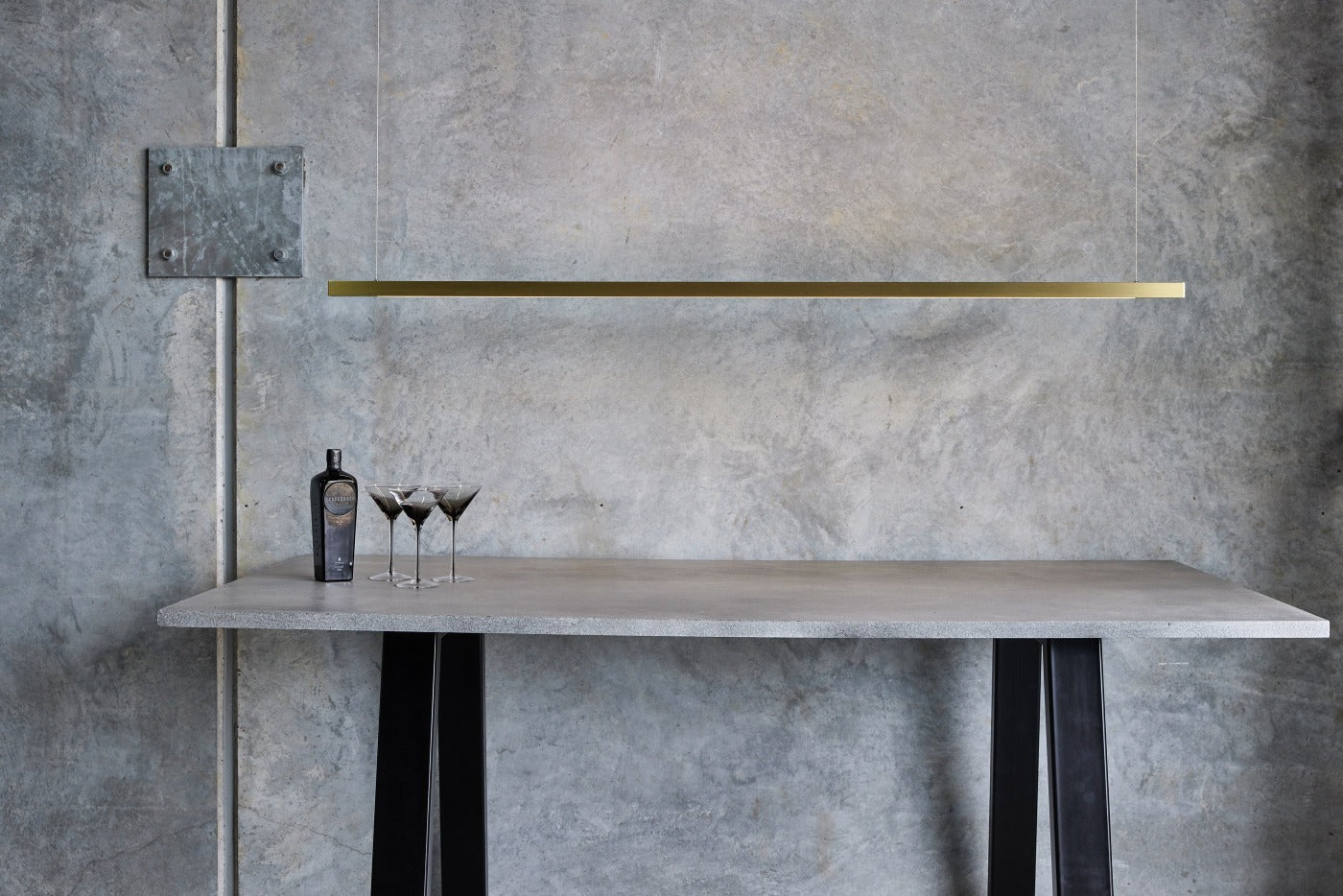 Capsühl Linear | LED Pendant | Brushed Brass