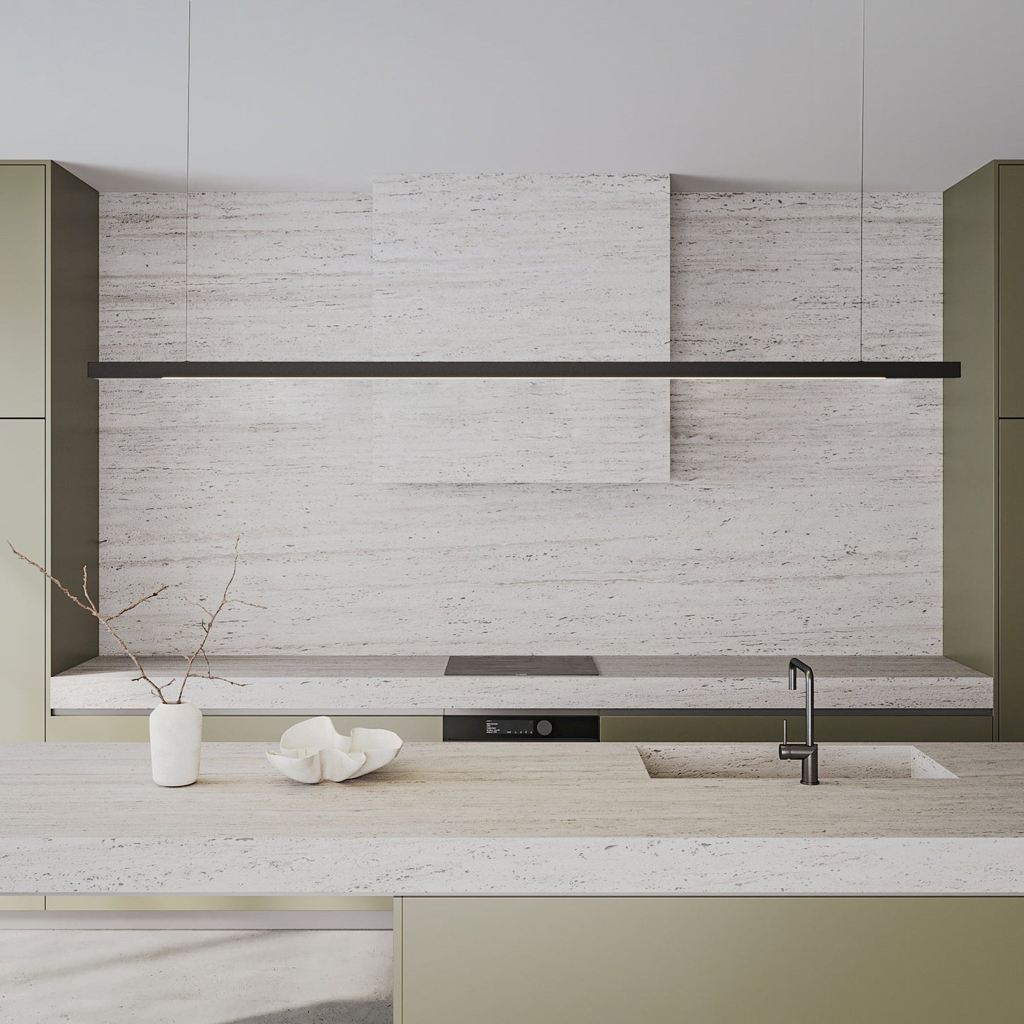 Capsühl Linear | LED Pendant | Black