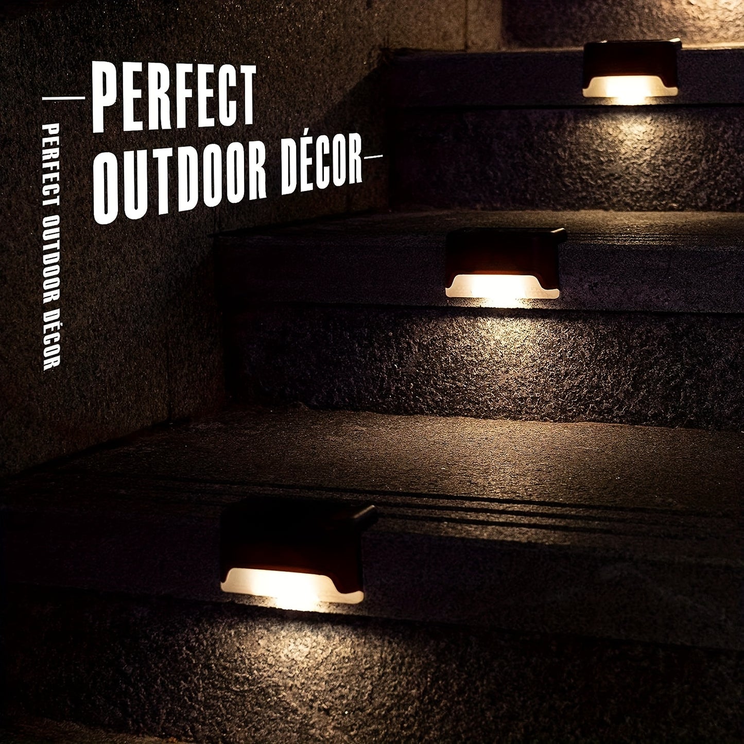 16 Pack Solar Outdoor Garden Lights, Household Garden Arrangement Stairs Deck Lights, Aisle Wall Lights, Rail Decorative Light