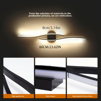1pc Black LED Ceiling Light, Metal Semi-Recessed Mounting, Dimmable and Adjustable, Suitable for Villa Restaurant Wall Lights, Cafes and Shops LED Lighting, Bedroom, Living Room, Kitchen Island, Dressing Light Bathroom Wall L