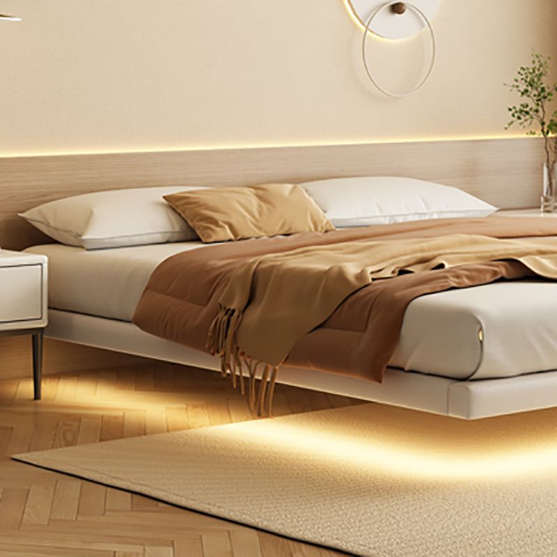 Platform Bed Frame Solid Wood Bed without Headboard and Footboard, Light Not Included