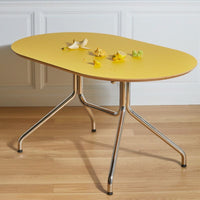 34 Inch Wide Contemporary Office Desk Oval Wooden Writing Desk