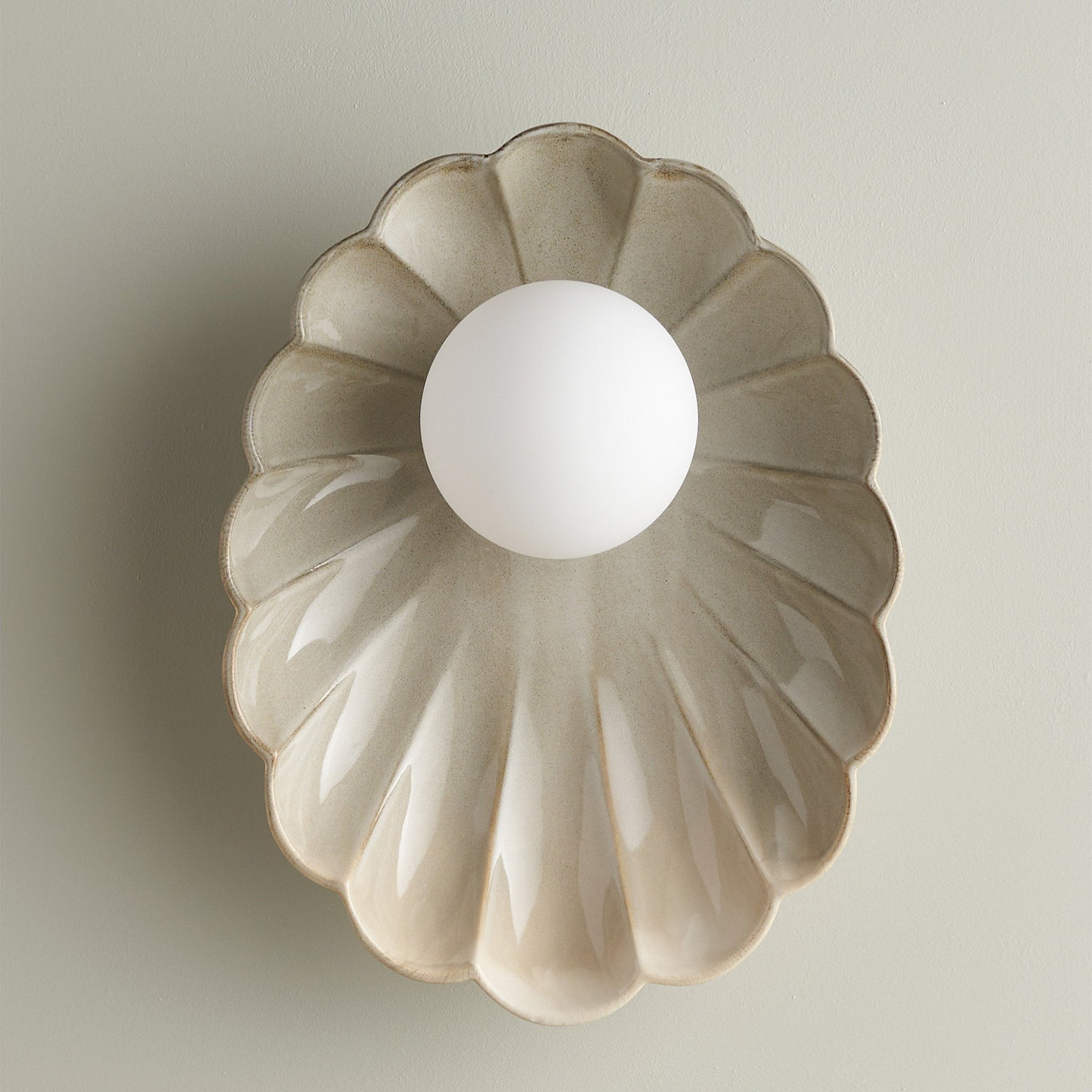 Ceramic Wall Oyster Sconce Light