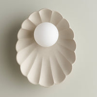 Ceramic Wall Oyster Sconce Light