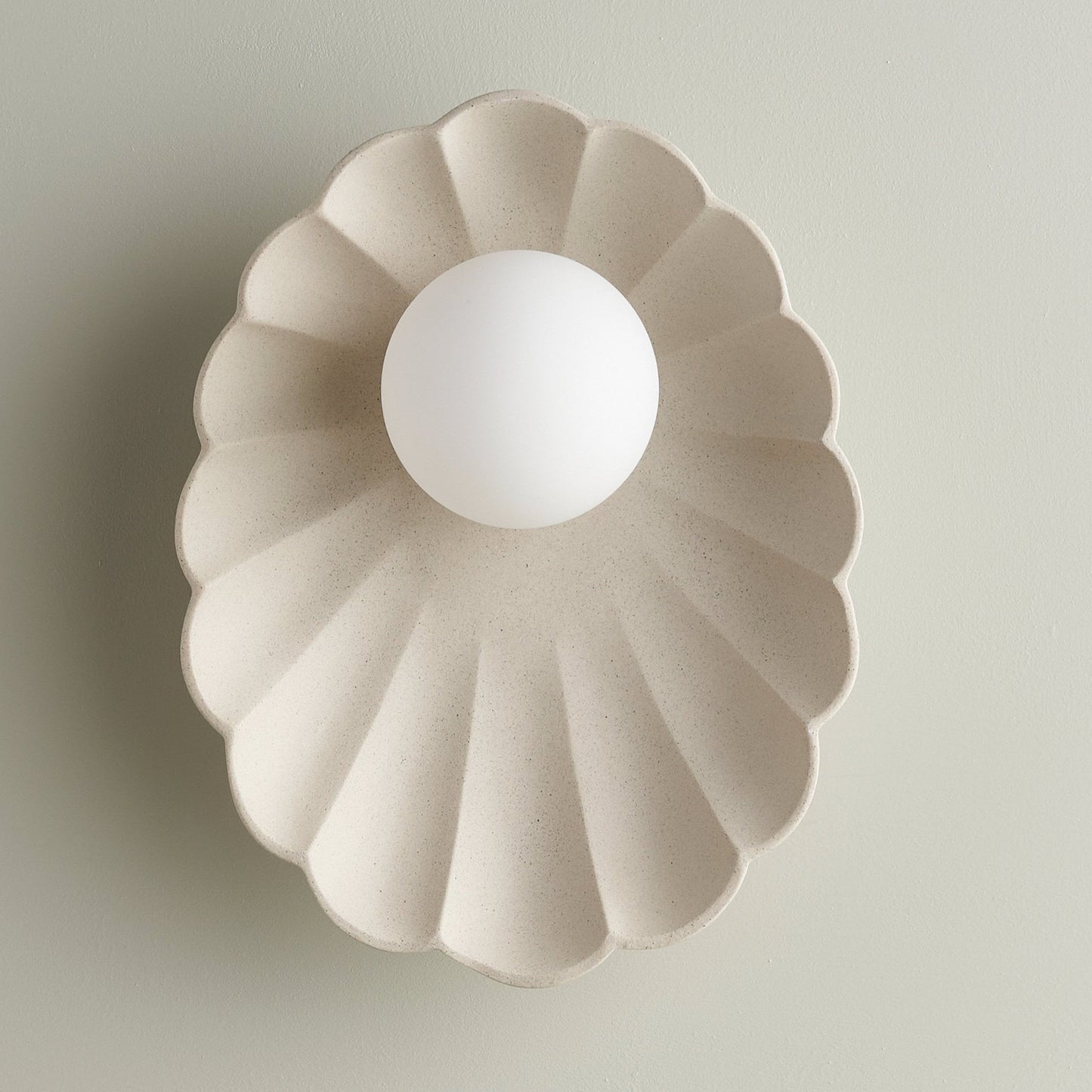 Ceramic Wall Oyster Sconce Light