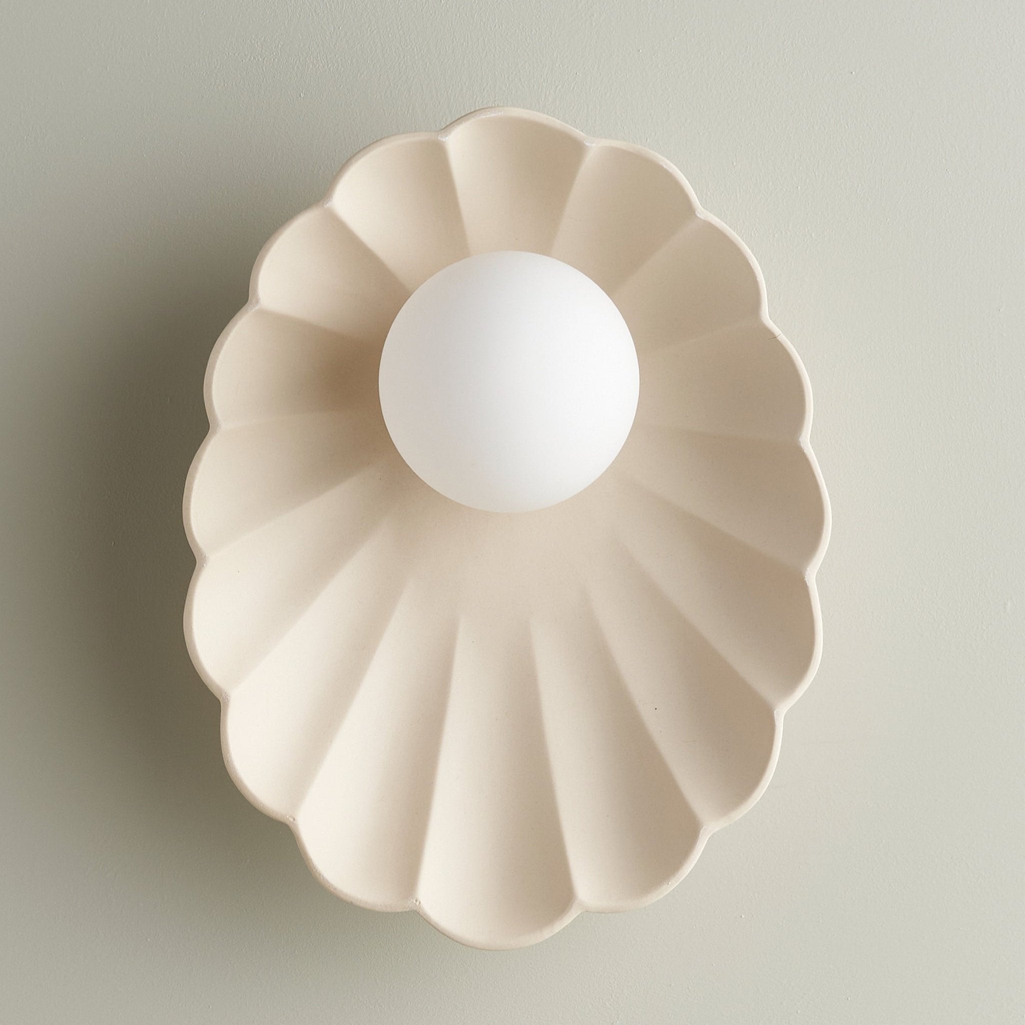 Ceramic Wall Oyster Sconce Light
