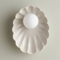 Ceramic Wall Oyster Sconce Light