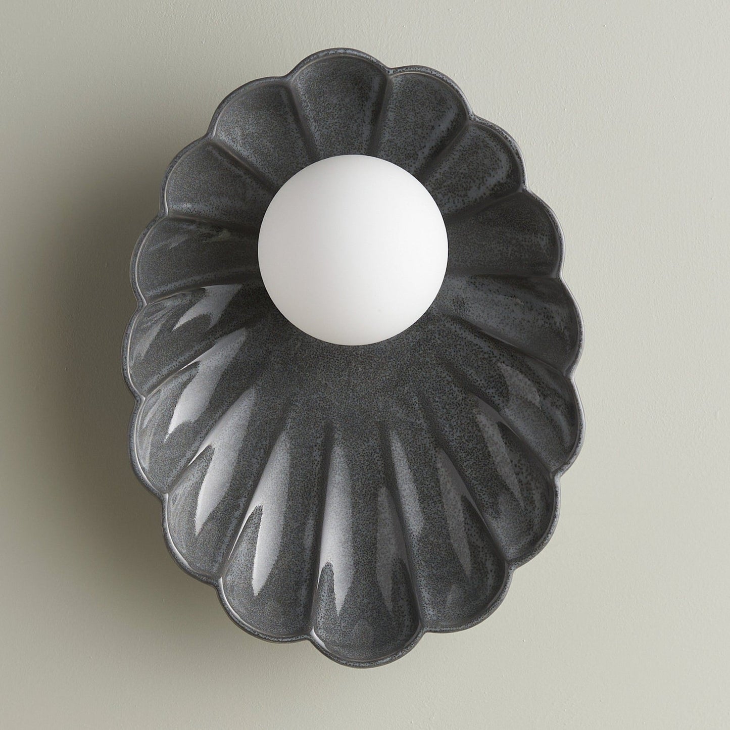 Ceramic Wall Oyster Sconce Light