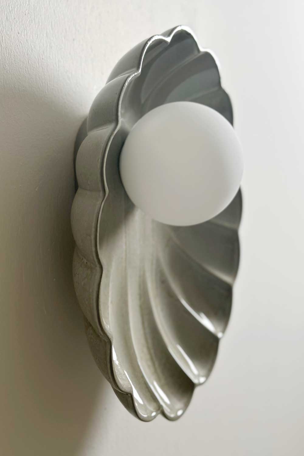 Ceramic Wall Oyster Sconce Light