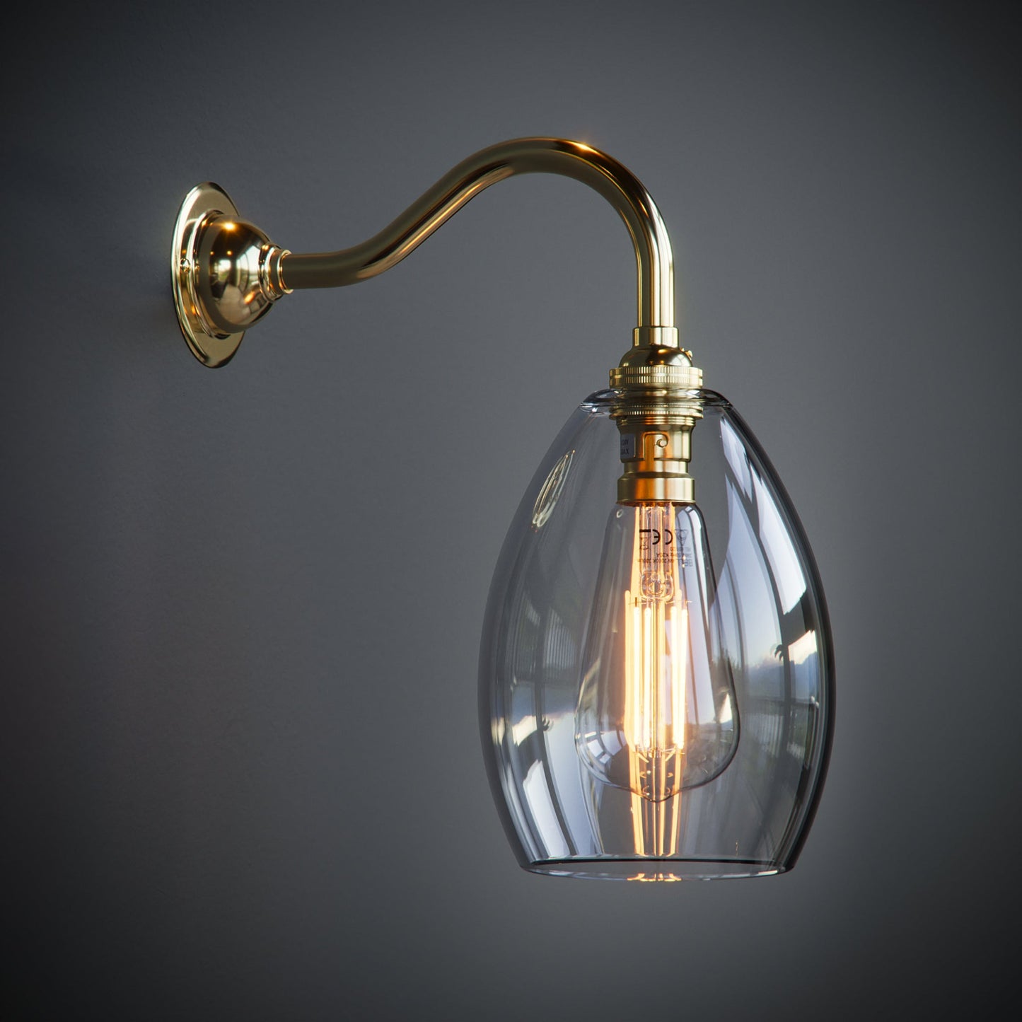 Jules Clear Glass Wall Light