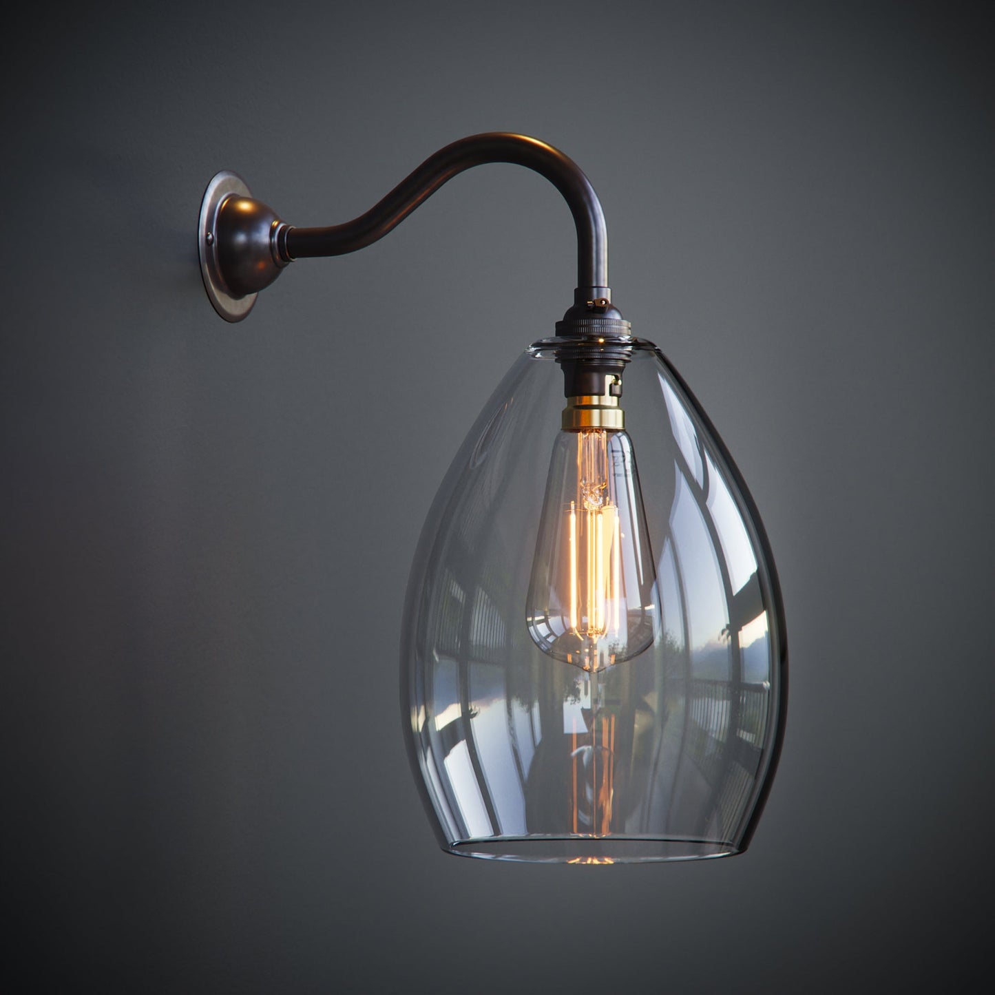 Jules Clear Glass Wall Light