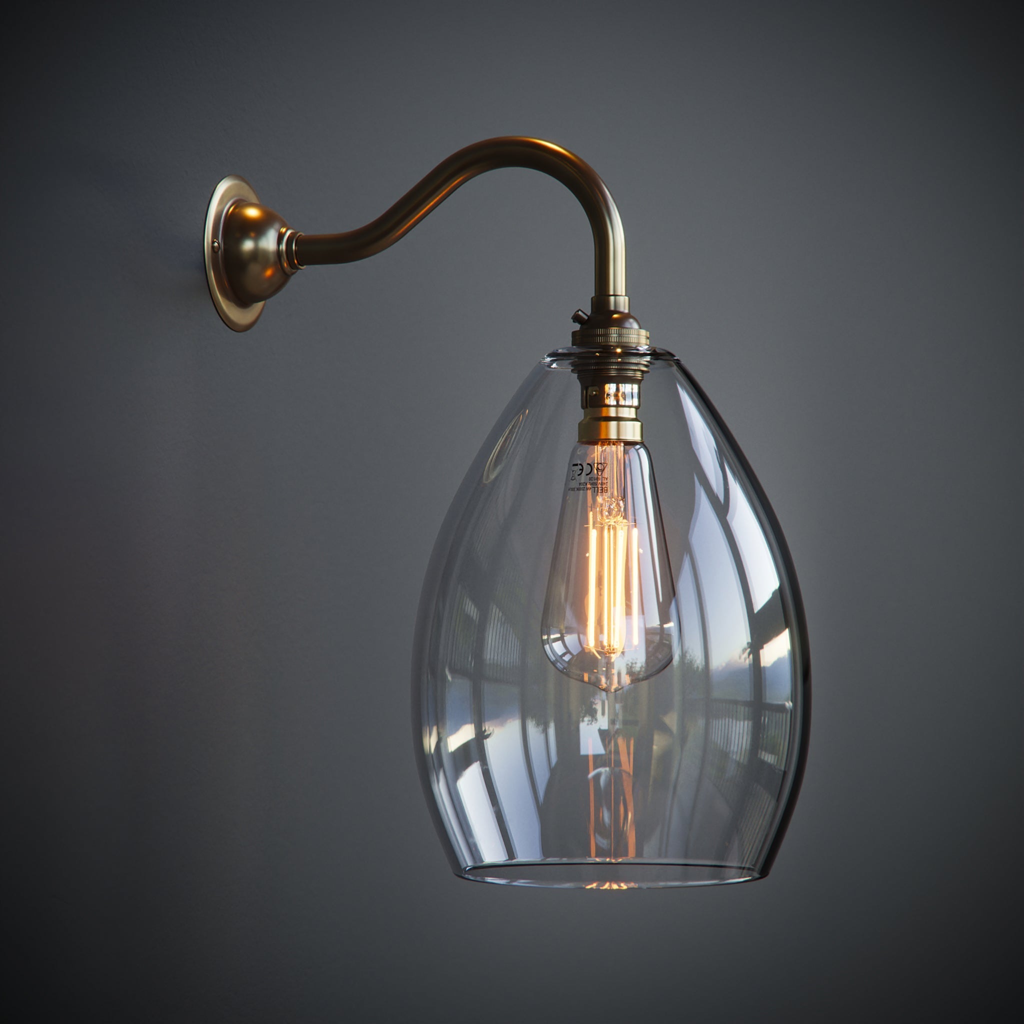 Jules Clear Glass Wall Light