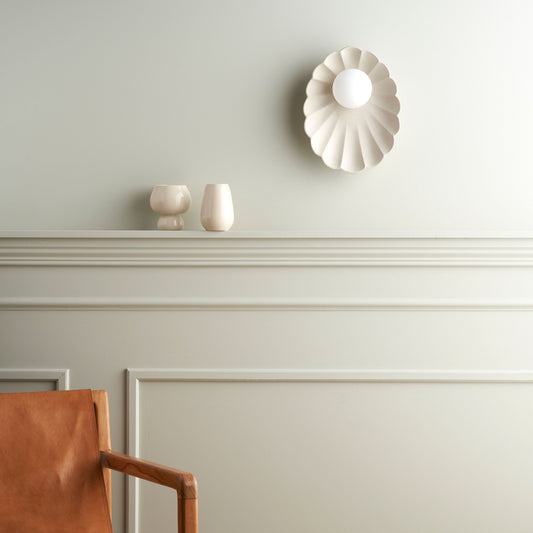 Ceramic Wall Oyster Sconce Light
